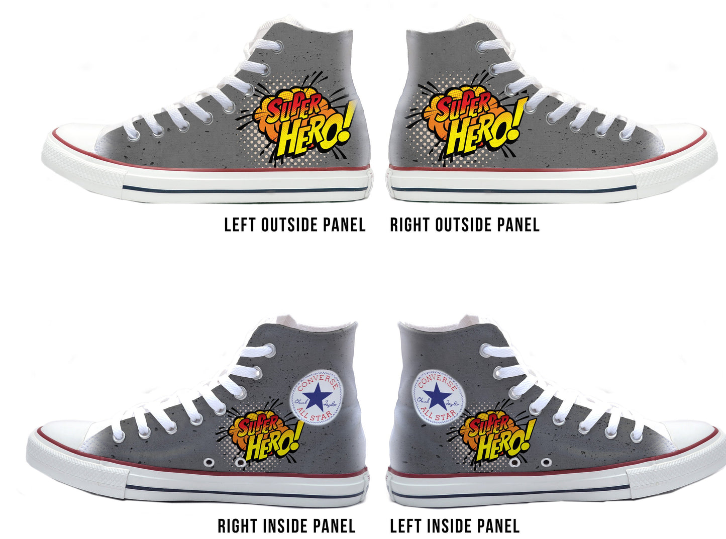 Super Hero Converse Chucks High Top Shoes