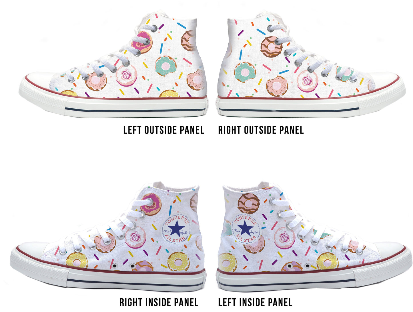 Donuts Converse Chucks High Top Shoes