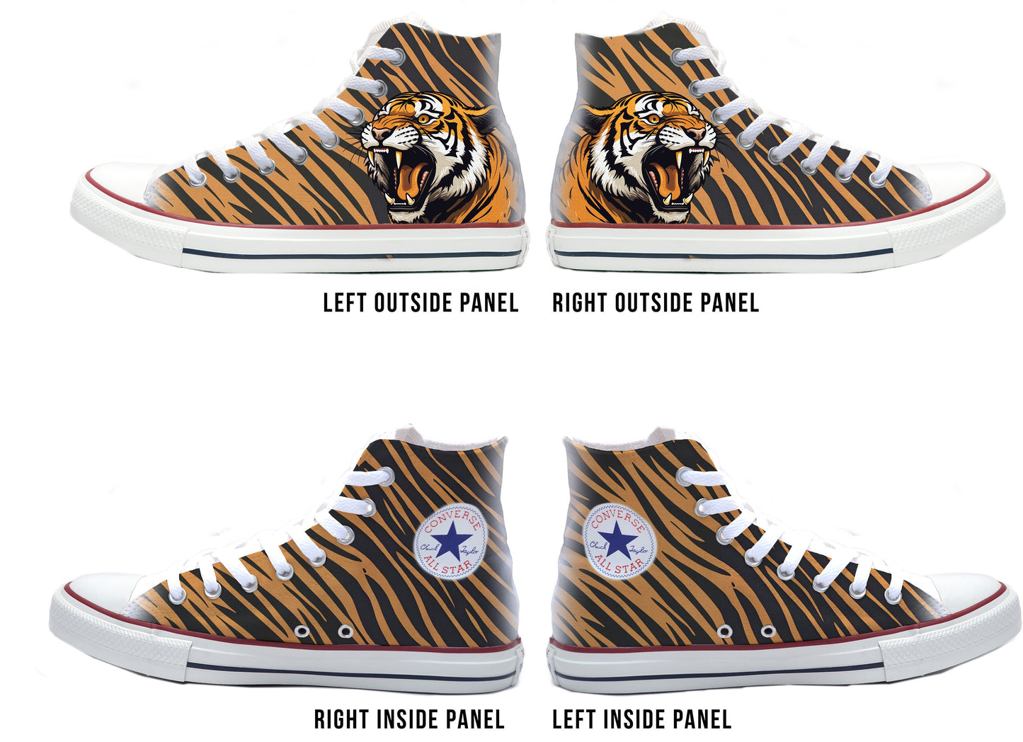 Untamed Stripes Converse Chucks High Top Shoes