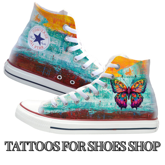 Butterfly Colors Converse Chucks High Top Shoes