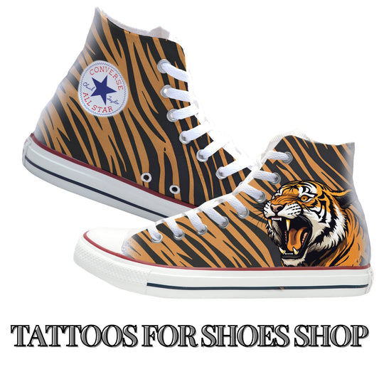 Untamed Stripes Converse Chucks High Top Shoes