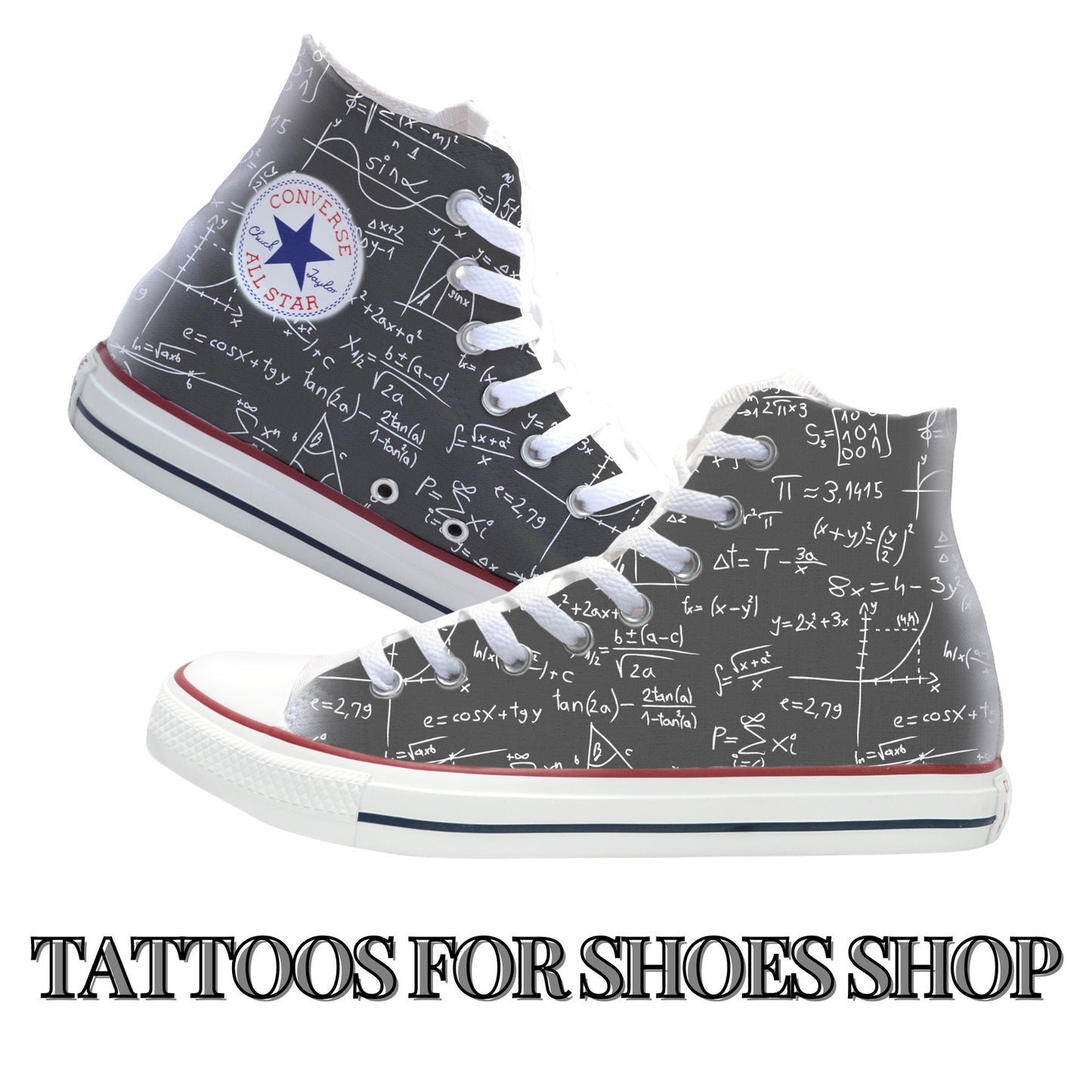 Mathematics Converse Chucks High Top Shoes