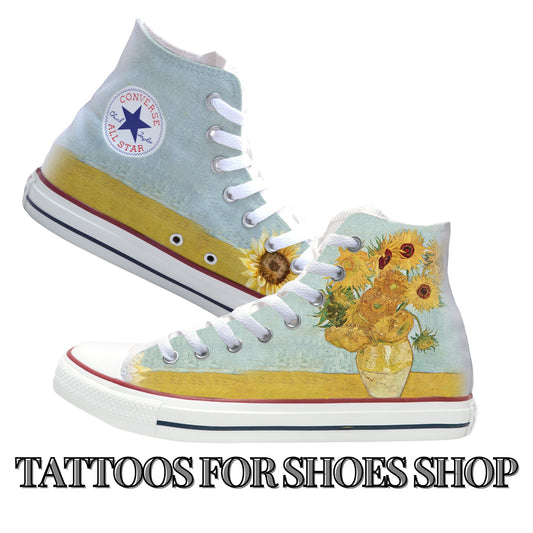 Van Gogh Sunflowers Converse High Top Shoes