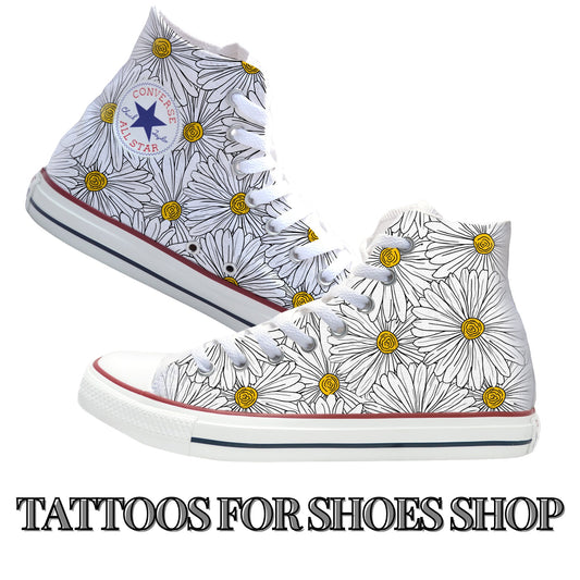 Daisies Converse Chucks High Top Shoes