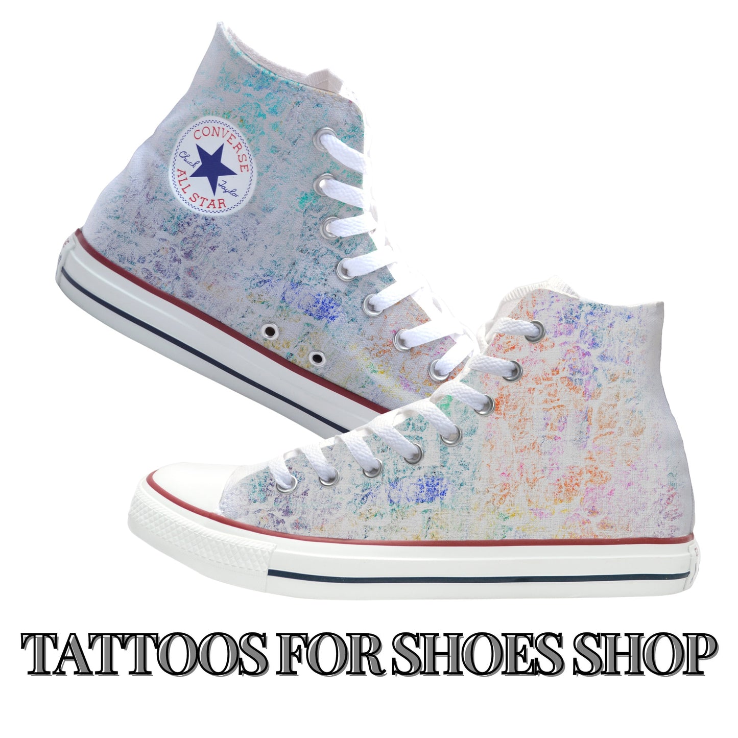 Crayon Art Converse Chucks High Top Shoes