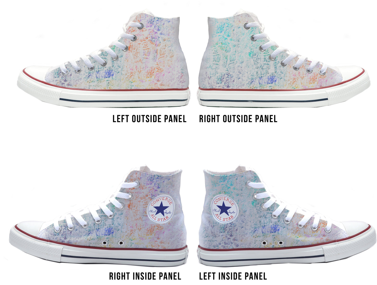 Crayon Art Converse Chucks High Top Shoes