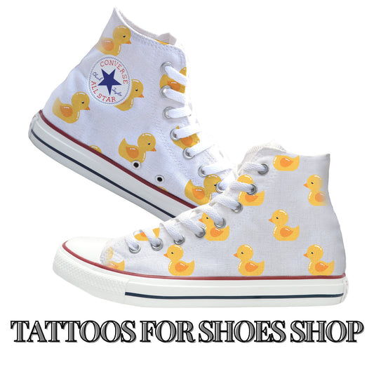 Off Road Duck Chucks-Yellow, Blue, Brown or Green Converse Chucks High Top Shoes