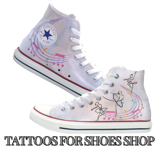 Ballet Movement Converse Chucks High Top Shoes