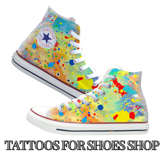 Paint Splatter Converse Chucks High Top Shoes